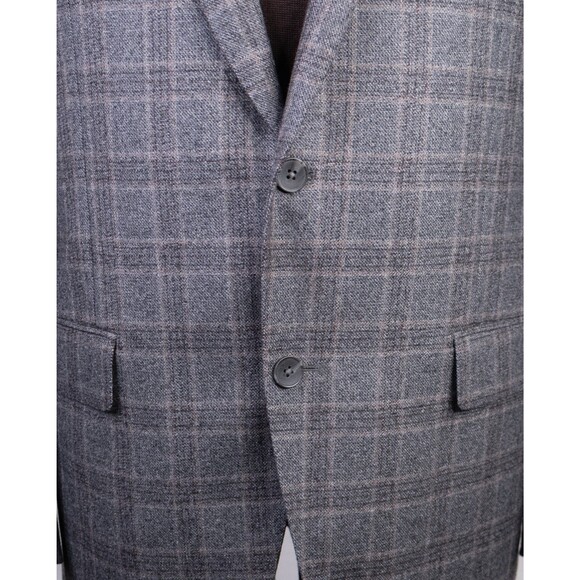 Paul Betenly Men's Sport Coat Jacket Blazer Sz 42R Windowpane Wool 2-Button - Picture 3 of 12